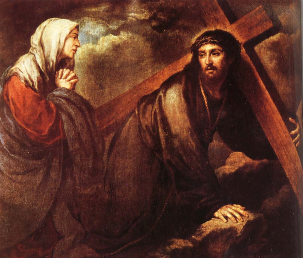 Jesus bearing a cross